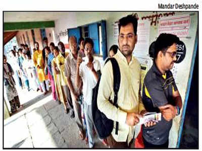 Solapur voters wait in line as 104 EVMs malfunction