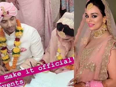 First Pics: Ssharad Malhotra and Ripci Bhatia tie the knot, look stunning in their wedding attires