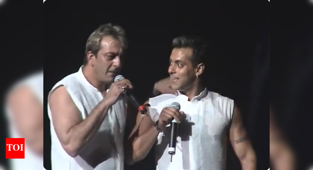 Watch Throwback video of Salman Khan and Sanjay Dutt dancing on the