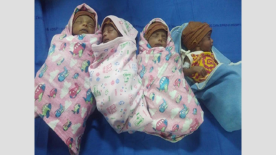 Hyderabad woman delivers quadruplets
