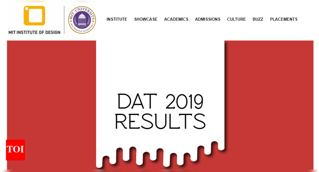 MIT DAT 2019 result declared mitid.edu.in; check direct link Times