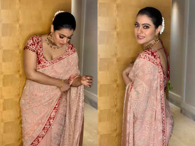 Kajol looks timeless in this chikan sari