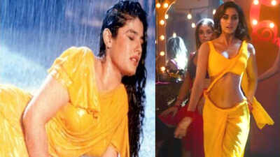Bharat: Disha Patani's yellow saree will remind you of Raveena Tandon in 'Tip Tip Barsa' song