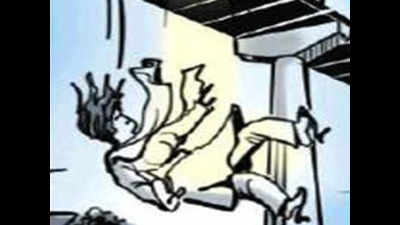 Woman pushed from third floor survives, husband & in-laws held