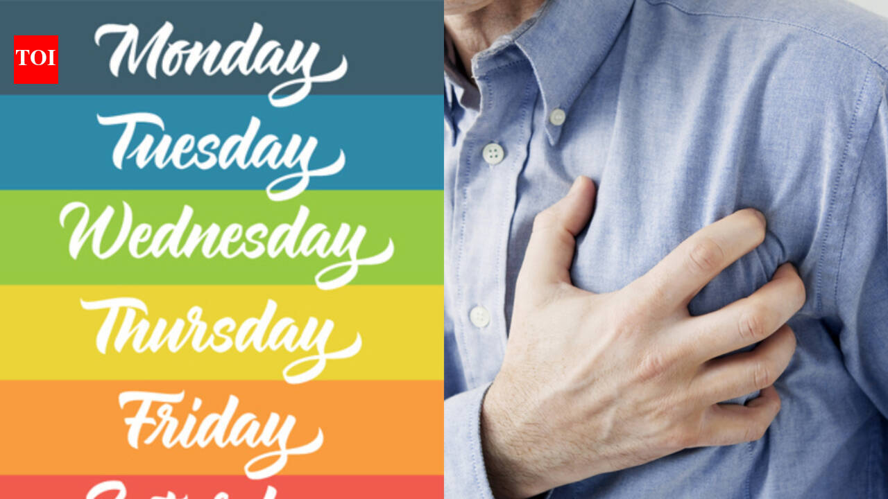 The day of the week when you are most likely to have a heart attack: Study