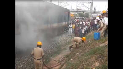 Bengaluru: DEMU train catches fire near Hoodi, passengers unhurt