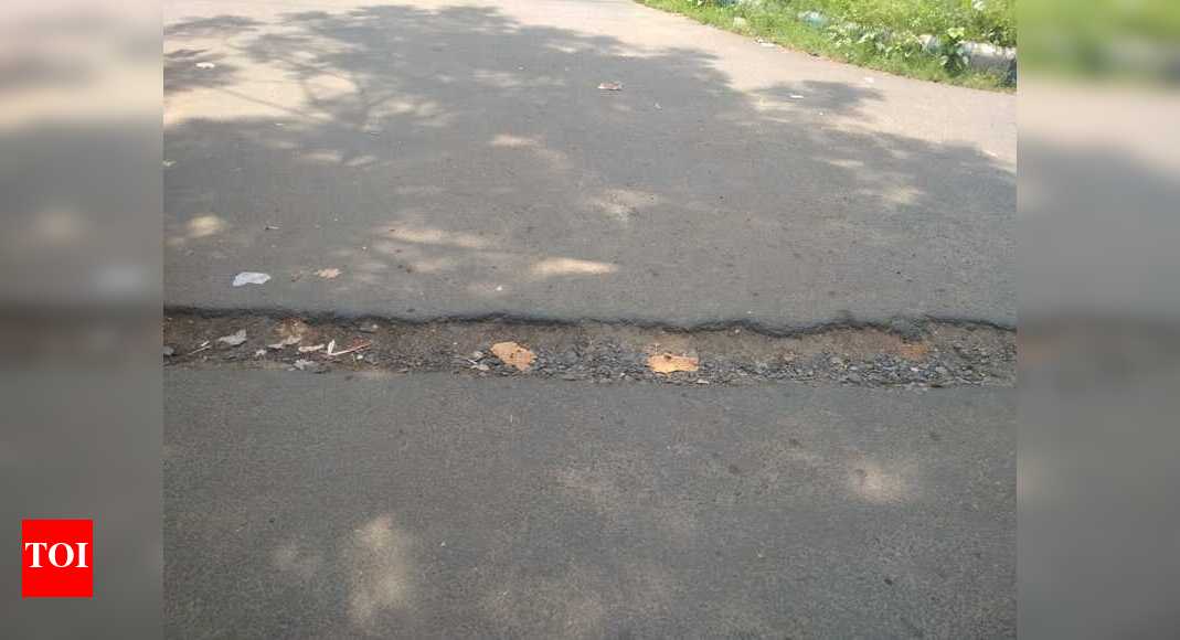 road dug up yet to be filled Times of India