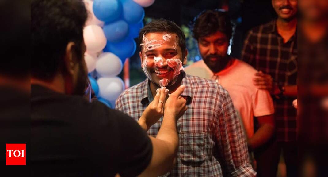 Vineeth Sreenivasan and team Manoharam celebrate Basil Joseph's birthday Malayalam Movie News