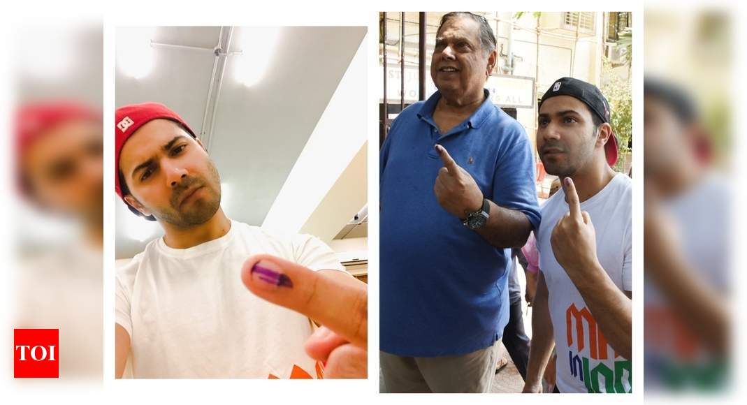 Lok Sabha Elections 2019: Varun Dhawan And David Dhawan Arrive At The ...