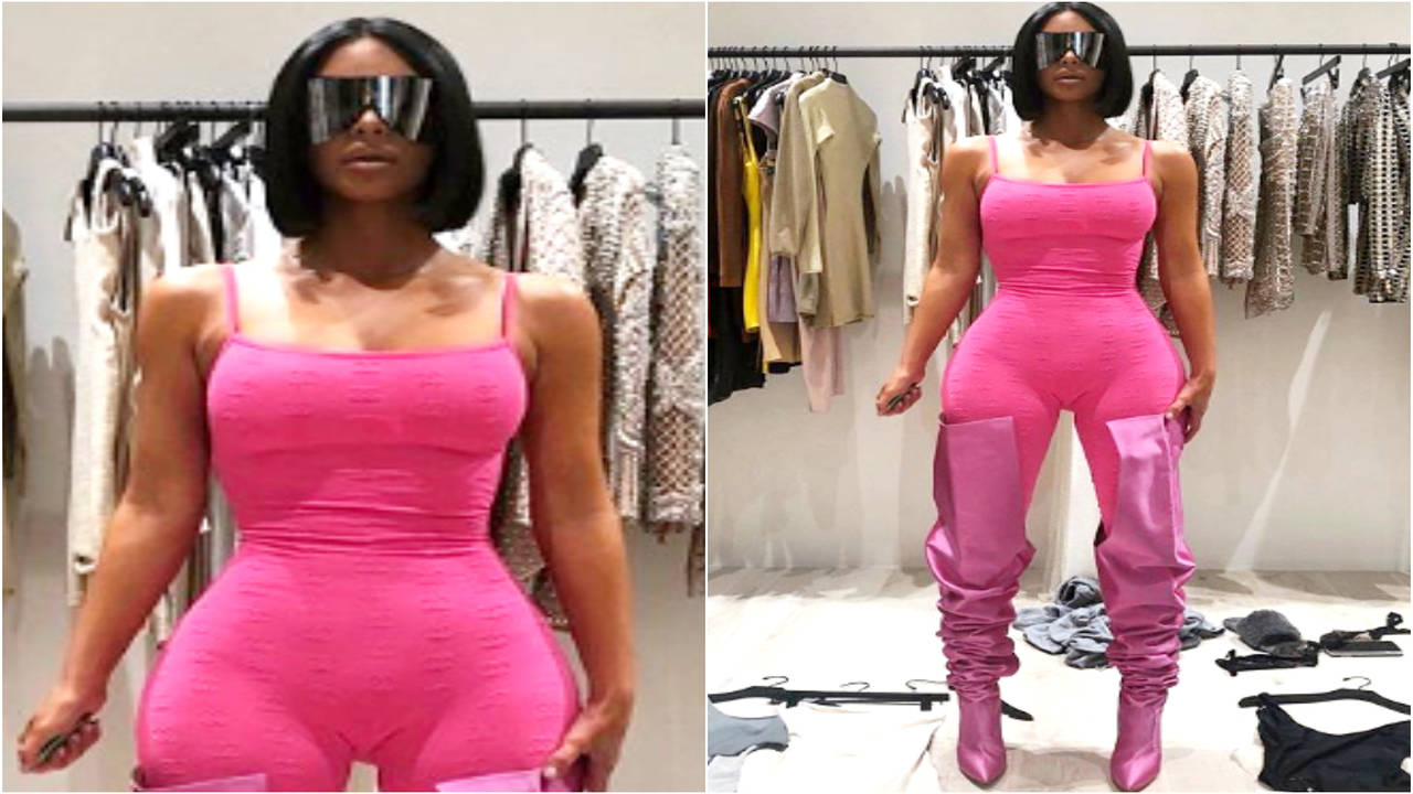 Kim Kardashian's Pink Power Ranger Kimberly look is not so impressive;  another fashion fail? - Times of India