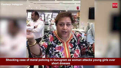 Gurugram: Shocking case of moral policing, woman attacks youngsters over short dresses