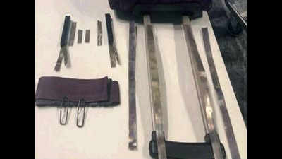 Bengaluru: Gold worth Rs 1.3 crore hidden inside machine parts, trolley handle seized at KIA