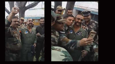 Watch: IAF colleagues take selfies, photographs with Wing-Commander Abhinandan Varthaman