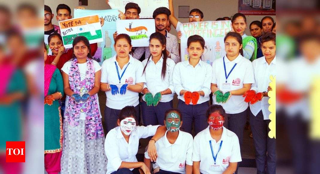 Voters' awareness campaign organised in Aryans Group of Colleges ...