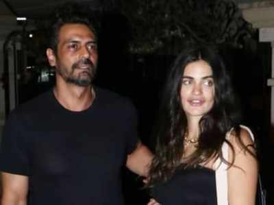 Photos: Arjun Rampal and Gabriella Demetriades twin in black for their ...