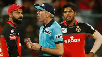 After verbal duel with Virat Kohli, umpire Nigel Llong damages door