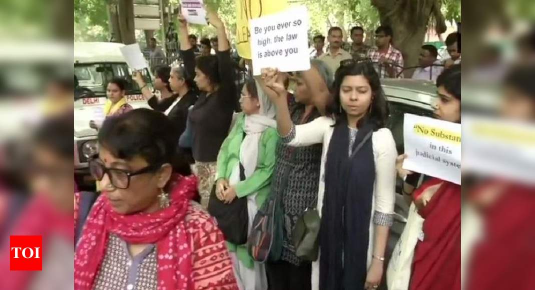 Cji Sexual Harassment Case Women Protest Outside Sc 50 Detained