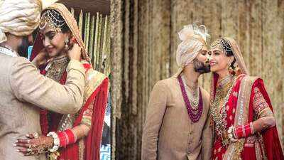 Anand Ahuja posts adorable pictures to wish wife Sonam Kapoor on first wedding anniversary