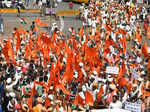 Sadhus hold roadshow in support of Digvijaya Singh