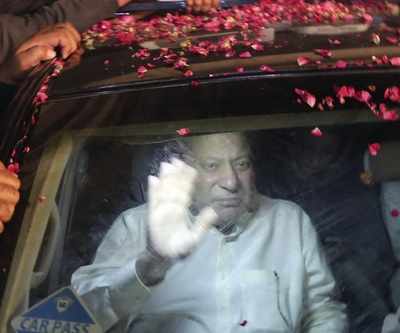 Pakistan's former PM Sharif returns to jail after medical treatment