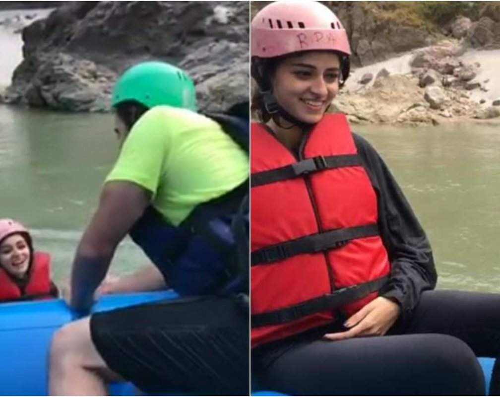
Watch: Ananya Panday falls into the water while rafting
