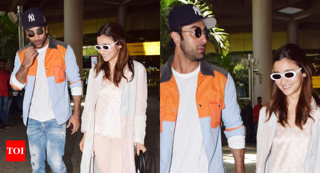 Alia Bhatt picked a head-to-toe pink outfit for her latest flight with Ranbir  Kapoor