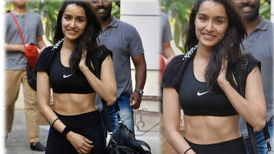Shraddha Kapoor raises mercury as she flaunts washboard abs in gym wear!