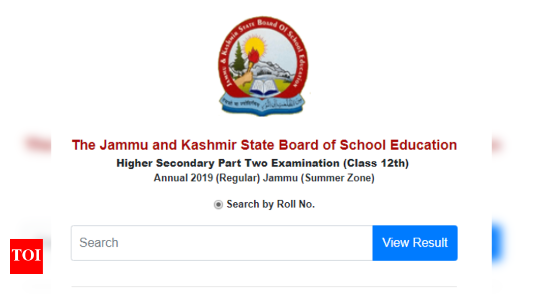 Jkbose 12th Result JKBOSE Class 12th Result 2019 Declared For Jammu