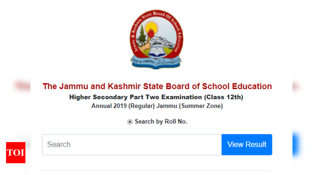 JKBOSE Class 12th Result 2019 declared for Jammu division jkbose.ac