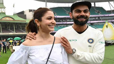 Anushka Sharma, Virat Kohli are all smiles as they pose during