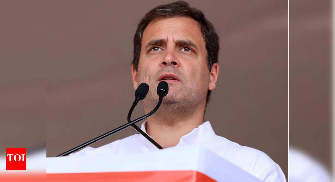 Rahul alleges PM Modi fosters hatred against Gandhi family - Times of India