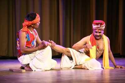 A comedy play of fraudsters staged at Tribal museum