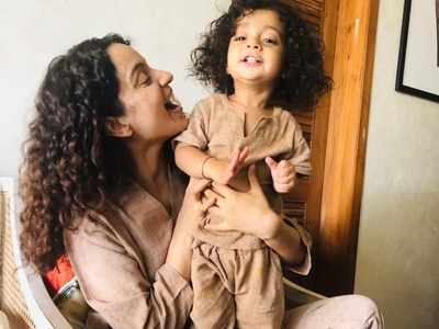 These candid pictures of Kangana Ranaut and her nephew Prithvi Raj are too adorable to handle!