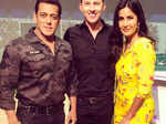 Brett Lee with Salman Khan and Katrina Kaif
