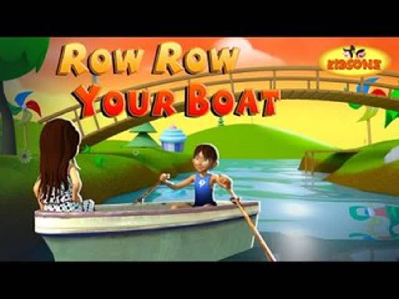 Row Row Row Your Boat English 3D Nursery Rhyme With Lyrics