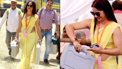 Yellow saree sensation: Reena Dwivedi’s journey from a PWD official to a social media star