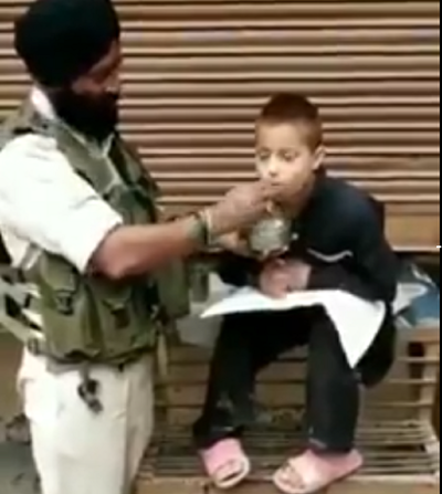 'Always ready to help': CRPF jawan feeds distressed boy in Kashmir