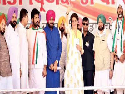 Ignoring Sore Throat Navjot Singh Sidhu Goes Full Throttle In Bathinda Times Of India