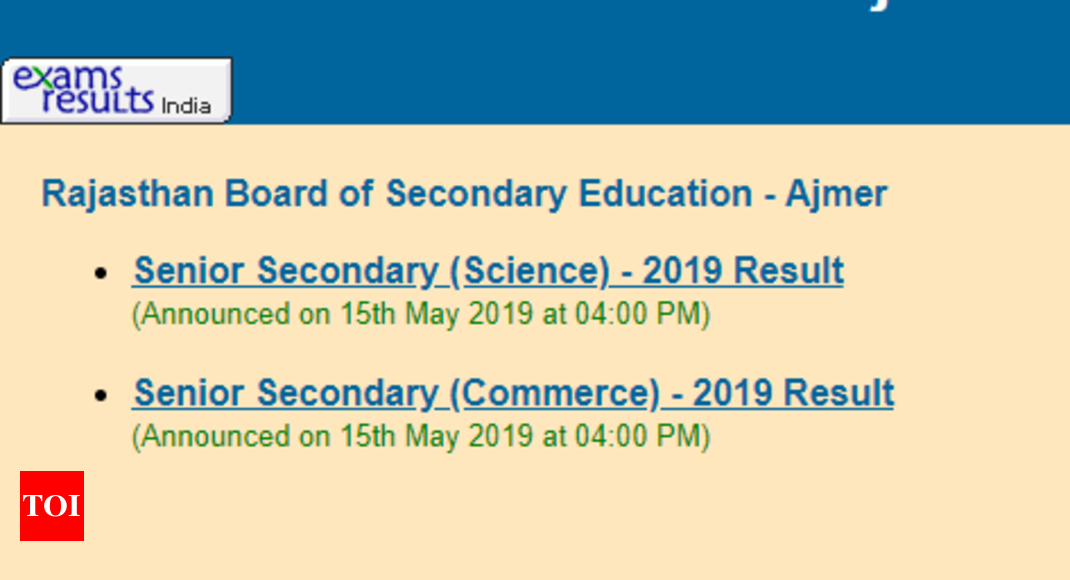 RBSE 12th Result 2019: Rajasthan 12th Science, Commerce Results ...