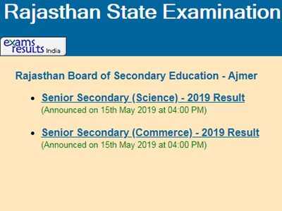 BSER Rajasthan 12th Science & Commerce results 2019 declared; 88.91% pass