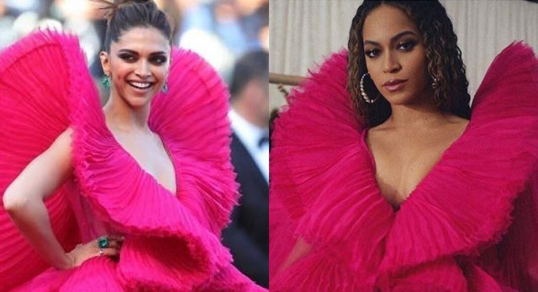beyonce and deepika pink dress Throwback: When Beyonce replicated Deepika Padukone's Cannes look at a  concert | Hindi Movie News