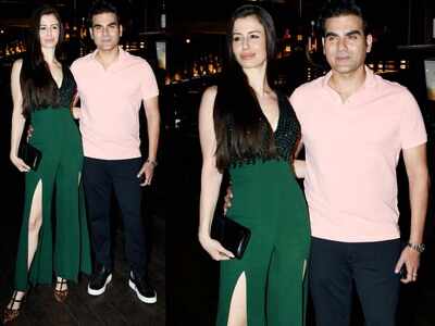 Arbaaz Khan and Giorgia Andriani arrive style at Freddy Daruwala's birthday bash