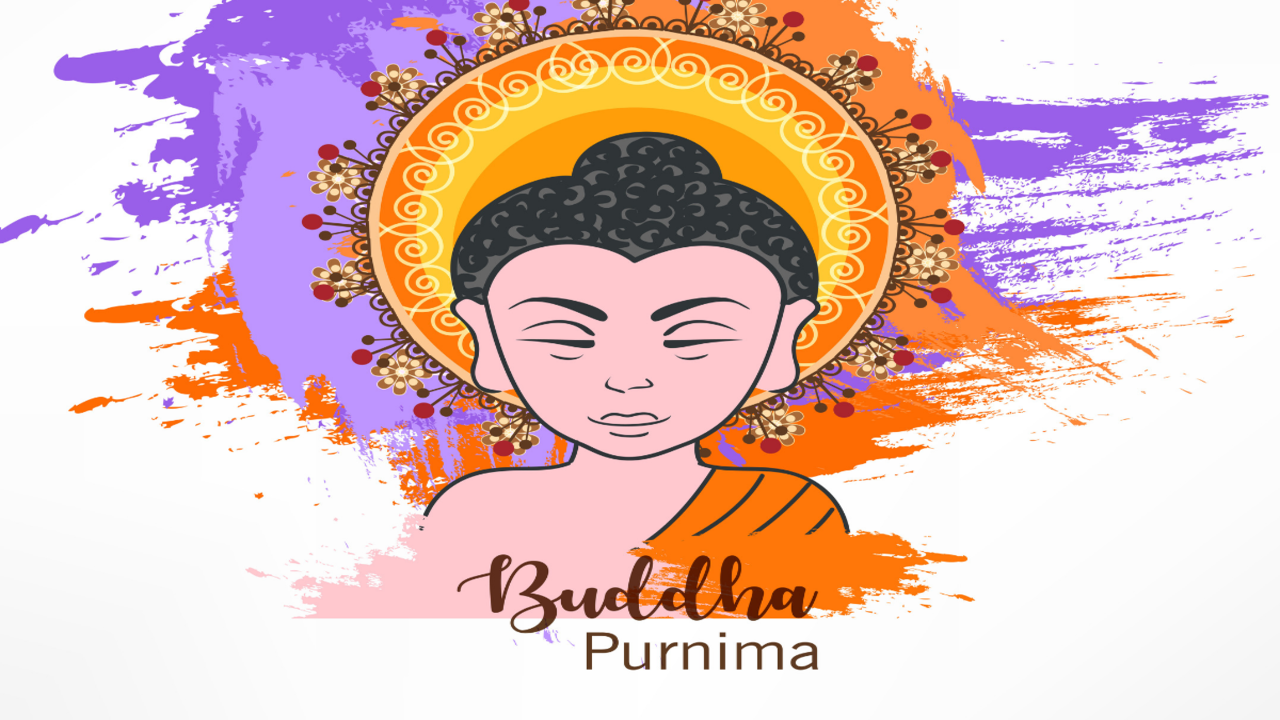 Lord Buddha in Meditation for Buddhist Festival of Happy Buddha Purnima  Vesak Stock Vector - Illustration of buddhism, monk: 114899831