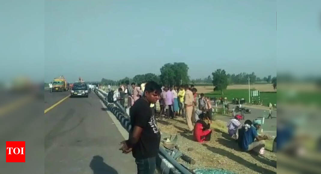 Five killed, 30 injured in road mishap on Agra-Lucknow Expressway ...