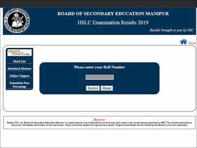 Manipur Class 10th Result 2019: BSEM declares HSLC results @manresults.nic.in; download here