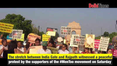 MenToo supporters protest for Men's commission at India Gate