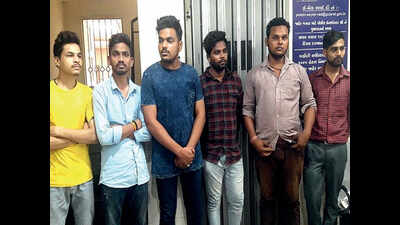 Five students among seven arrested | Vadodara News - Times of India