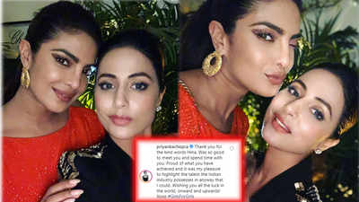 Cannes 2019: Priyanka Chopra responds to Hina Khan's emotional post, says she is proud of her