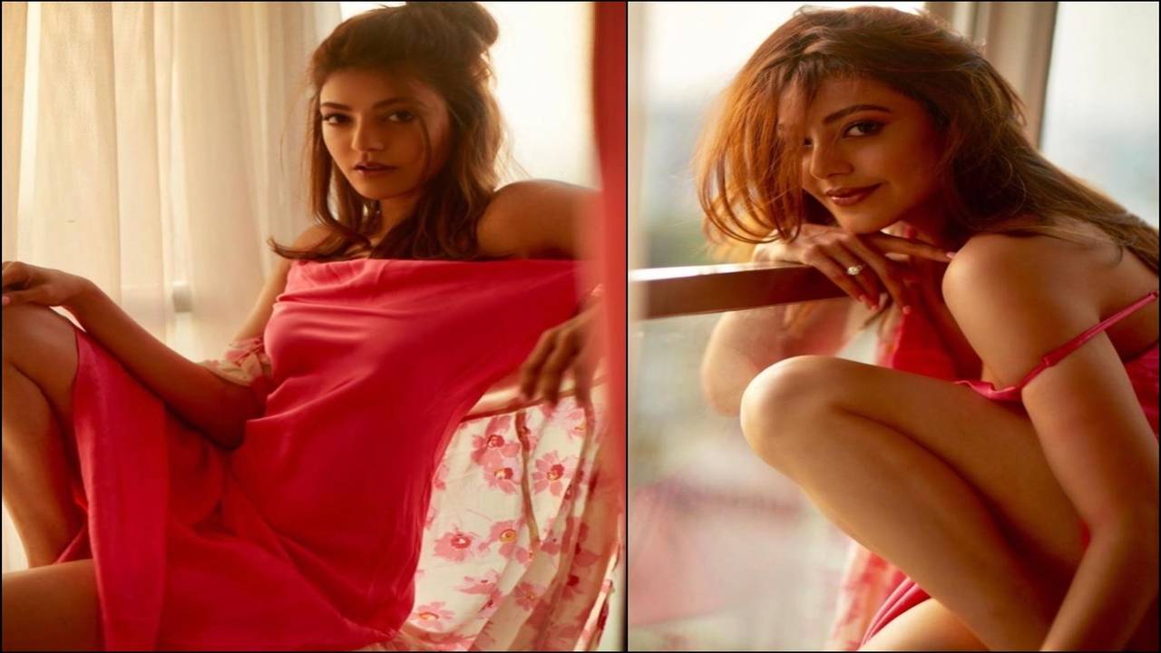 Hot-to-handle! Kajal Aggarwal looks sultry and absolutely stunning in a  flaming red outfit | Telugu Movie News - Times of India