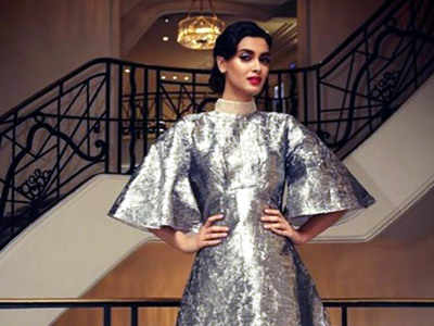 Diana Penty dazzles in a silver dress on the last day at Cannes